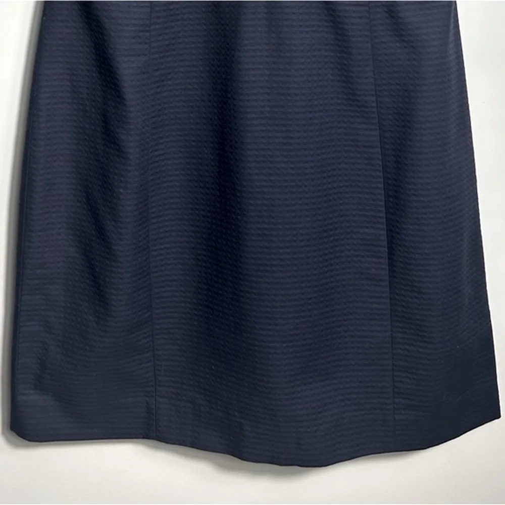 Lilly Pulitzer Golden Embroiled Trista Cotton Shift Halter Neck Dress Navy Blue